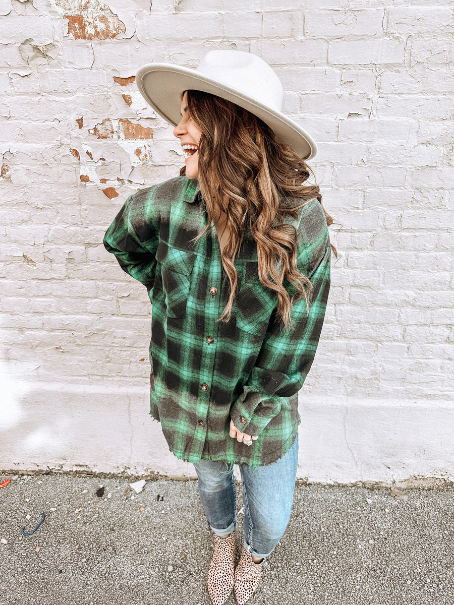 Aspen Flannel Shirt in Red and Green L / Red/Green