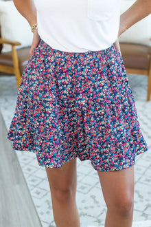  The Shelby Skort in Navy Floral