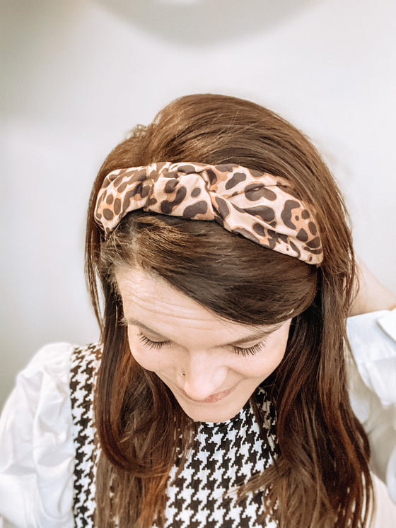The Leopard Knot Headband