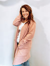 The Lola Knit Cardigan in Dusty Pink