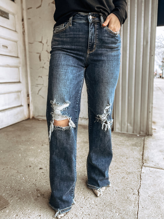 The 90's High Rise Judy Blue Straight Jeans