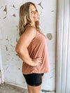 The Laurel Lace Tank in Rust
