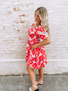 The Coral Bloom Tiered Dress