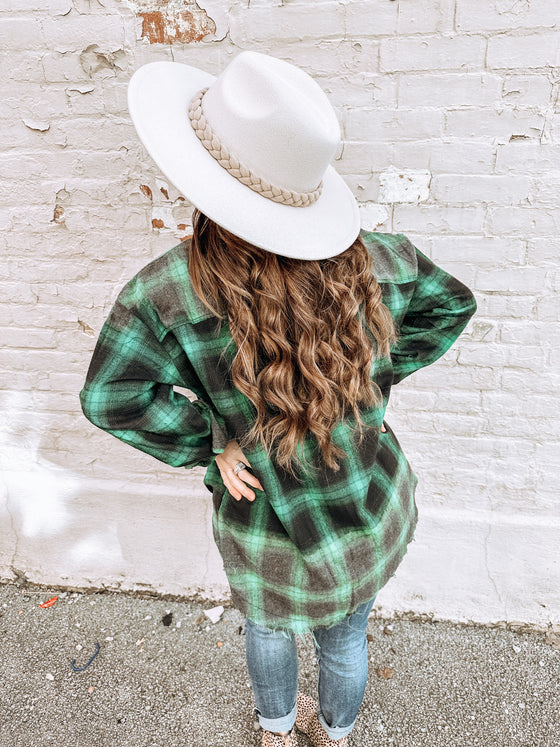 The Tahoe Plaid Flannel in Green Fade