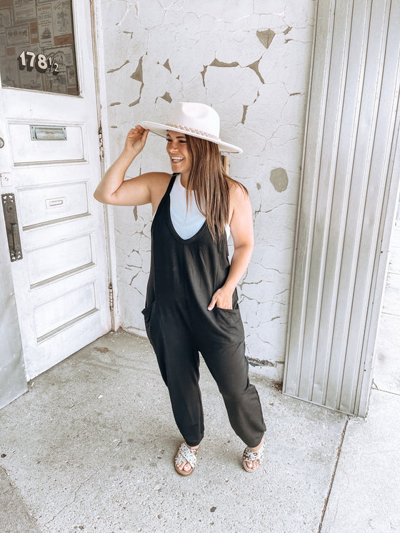 The Becky Baggy Jumpsuit in Black