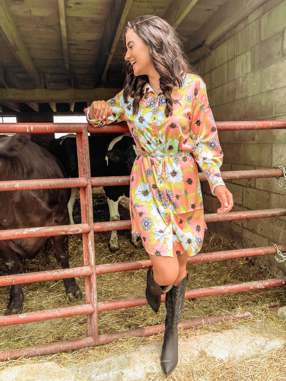 The Concho Grooves Satin Dress