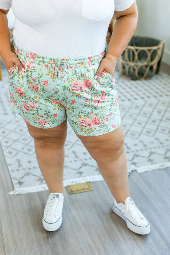 The Jamie Short in Mint Floral