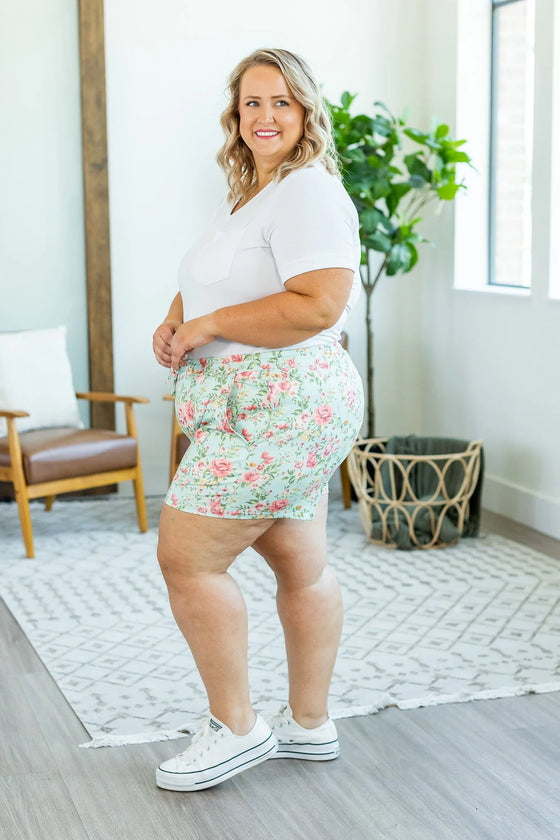 The Jamie Short in Mint Floral