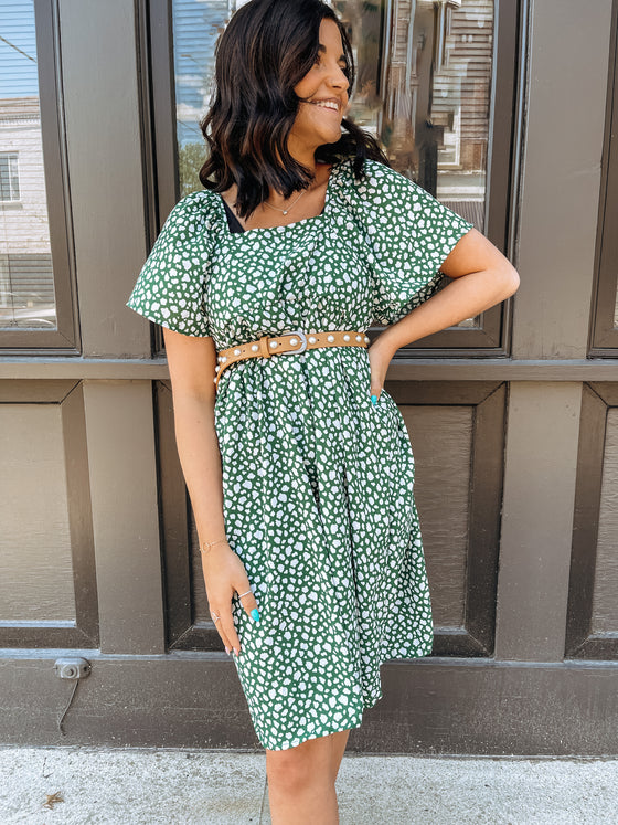 The Stepping Stone Dress in Green