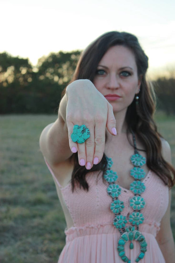 Slab Rings - White or Turquoise