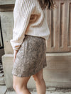 The Saray Snake Suede Mini Skirt