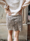 The Saray Snake Suede Mini Skirt