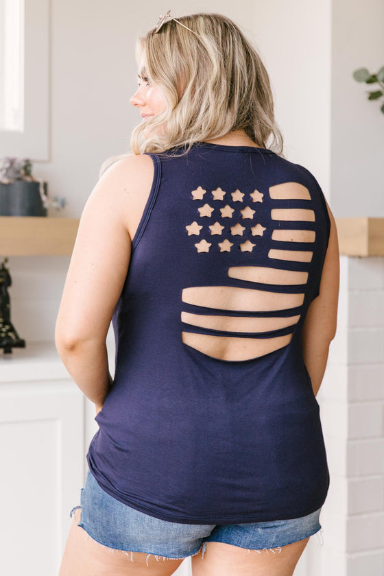 Flash of Freedom Open Back Tank
