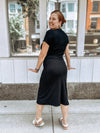 The Capella Black Midi Skirt