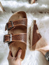 The Hulchul Western Hand-Tooled Sandal