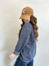 The Charlie Corded Pullover in Slate