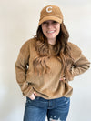 The Charlie Corded Pullover in Taupe