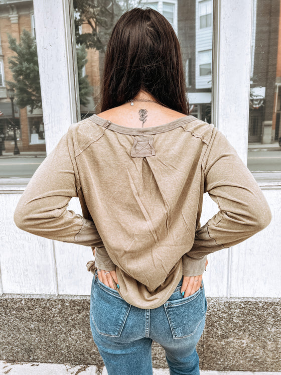 The Rustic Gold Henley Top