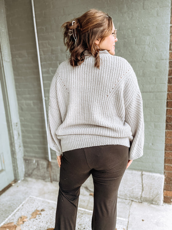The Kaeron Knit Sweater in Grey