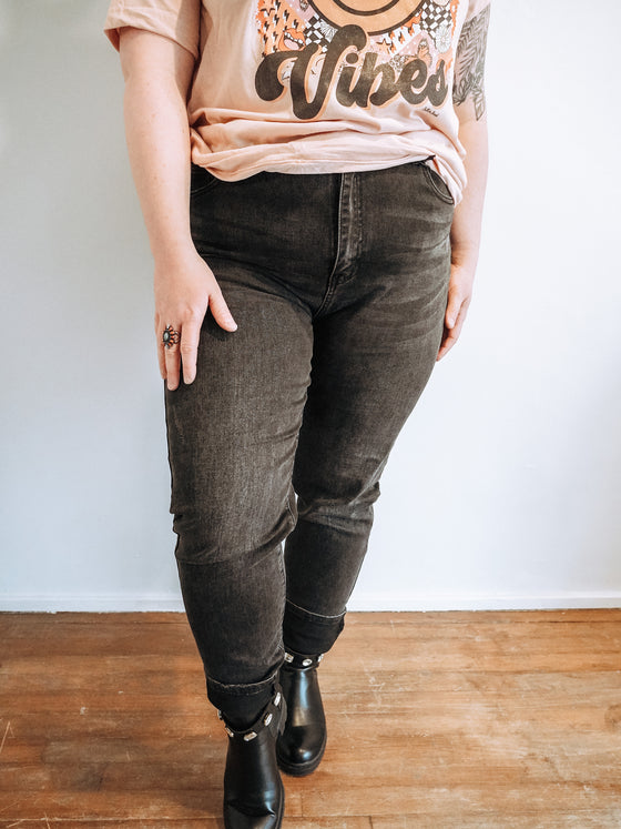 The Grey Grinded Edge Risen Jeans