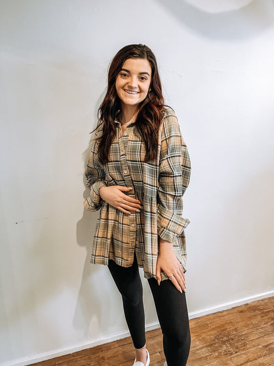 The Faron Baby Doll Flannel Top
