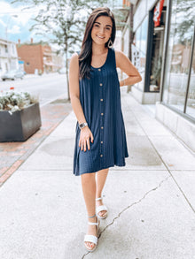  The Nelly Navy Swing Dress