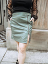 The Zara Zip-Up Leather Skirt