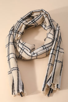  The Pacifica Plaid Scarf in Ivory