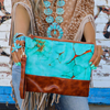Western Turquoise Marble Wristlet