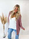 The Lola Knit Cardigan in Mauve