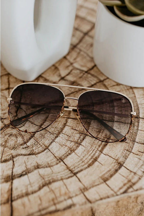 Hollywood Sunglasses in Gradient Grey