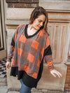 The Christmas Plaid Poncho in Red