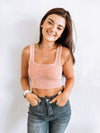 The Cristee Crop Top in Ash Rose