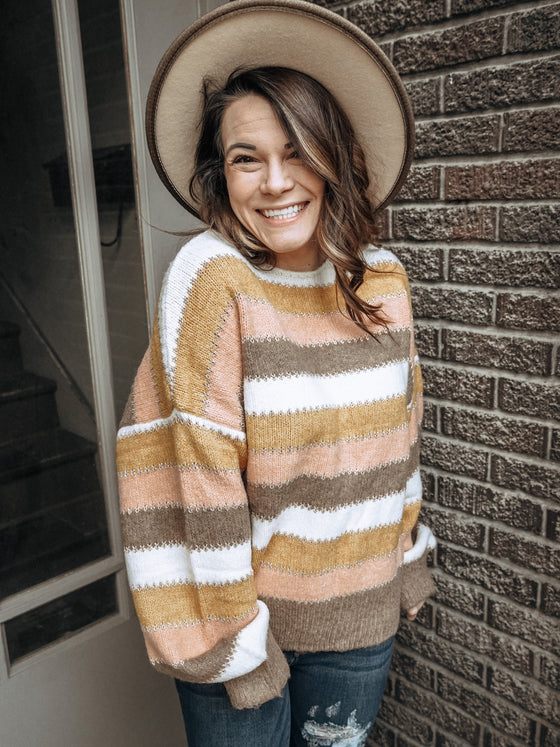 The Sabel Striped Knit Sweater