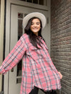 Montana Plaid Shacket in Pink
