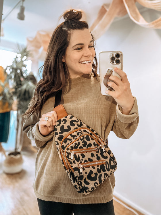 The Mom in Me Leopard Crossbody