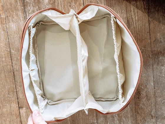 The Milo Makeup Bag in Cream
