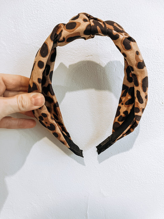 The Leopard Knot Headband