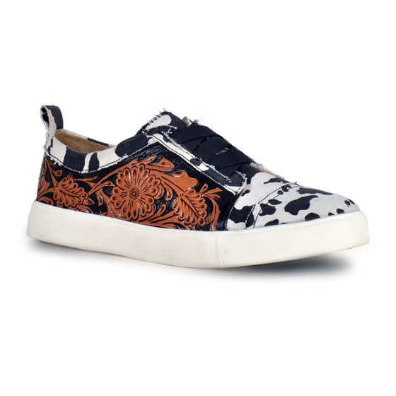 Cowprint Limited Edition Hand-Tooled Sneaker